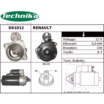 Technika D61012 - Démarreur
