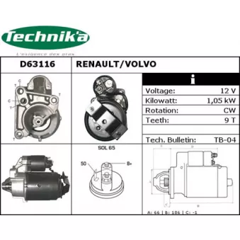 Démarreur Technika [D63116]