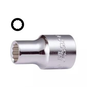 Douille 1/2" 12 pans HANS [4402M/19]