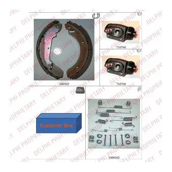 Kit de freins arrière (prémontés) DELPHI OEM 5021008