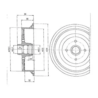 DELPHI BF182 - Tambour de frein