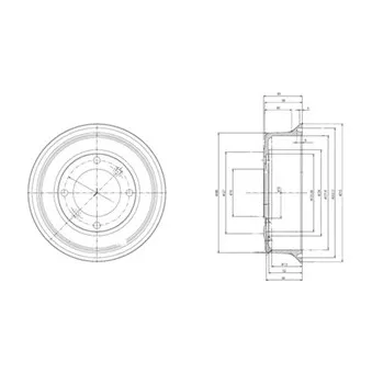 DELPHI BF2 - Tambour de frein