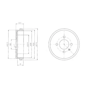 Tambour de frein DELPHI OEM 6X0609617