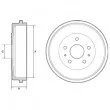 DELPHI BF526 - Tambour de frein