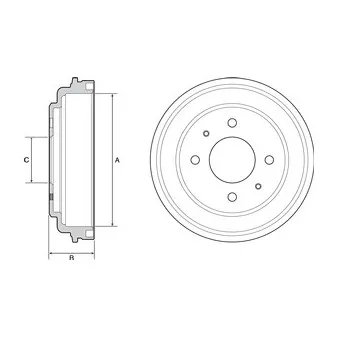 Tambour de frein DELPHI OEM 5841102501