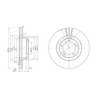 DELPHI BG2246 - Jeu de 2 disques de frein avant