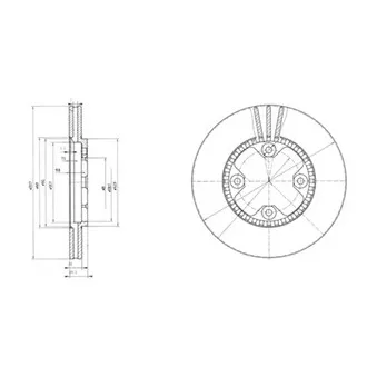 Jeu de 2 disques de frein avant DELPHI OEM 40206P7200