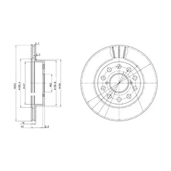 Jeu de 2 disques de frein arrière DELPHI OEM 4243117040