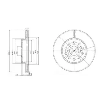 Jeu de 2 disques de frein arrière DELPHI OEM 4243117070