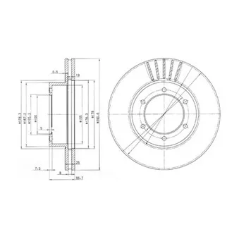 Jeu de 2 disques de frein avant DELPHI BG3423