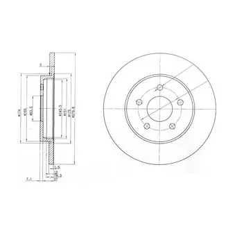 Jeu de 2 disques de frein arrière DELPHI BG3663C pour MAN F90 2.0 16V TDDi / TDCi - 115cv