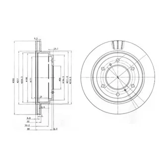 Jeu de 2 disques de frein arrière DELPHI BG3813