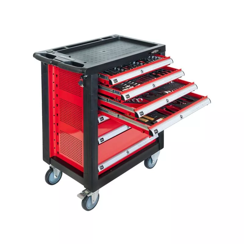 Servante d'atelier avec accessoires AIRPRESS 79156 - Visuel 1