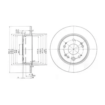 DELPHI BG3979 - Jeu de 2 disques de frein arrière