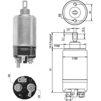Solénoïde, démarreur MAGNETI MARELLI 940113050087