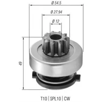 Petit engrenage, démarreur MAGNETI MARELLI AMB0365
