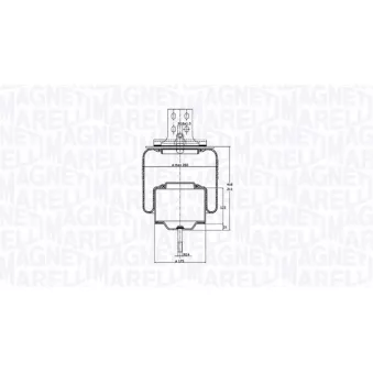 Ressort pneumatique, suspension pneumatique MAGNETI MARELLI 030607020157 pour IVECO EUROCARGO 80 E 18, 80 E 18 P, 18 E 80 FP - 177cv