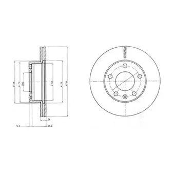 Jeu de 2 disques de frein avant DELPHI OEM 545110027