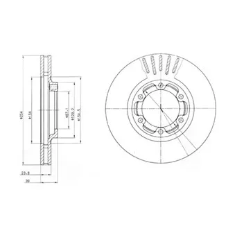 Jeu de 2 disques de frein avant DELPHI BG4106