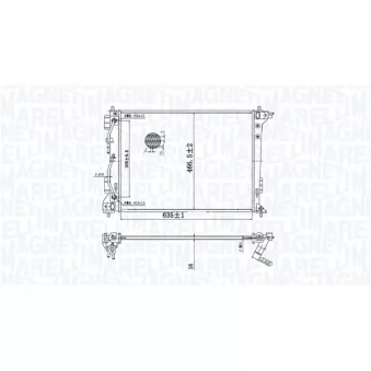 Radiateur, refroidissement du moteur MAGNETI MARELLI 350213204800