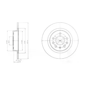 Jeu de 2 disques de frein arrière DELPHI BG4300 pour DAF CF 85 2.2 DGi VAN - 150cv