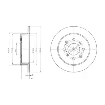 Jeu de 2 disques de frein avant DELPHI BG4333