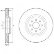 DELPHI BG4456 - Jeu de 2 disques de frein avant