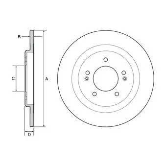 Jeu de 2 disques de frein arrière DELPHI OEM 584113Z100