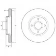 DELPHI BG4569 - Jeu de 2 disques de frein avant