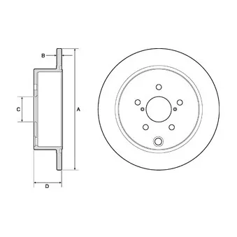 Jeu de 2 disques de frein arrière DELPHI BG4776C