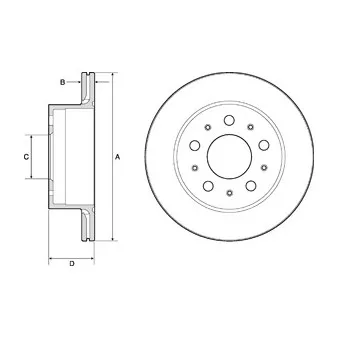 DELPHI BG4796C - Jeu de 2 disques de frein arrière