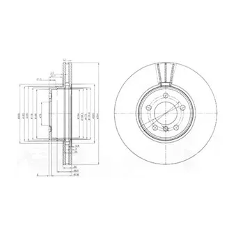 Jeu de 2 disques de frein avant DELPHI OEM SDB000201