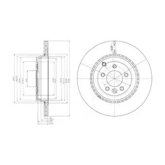 Jeu de 2 disques de frein avant DELPHI OEM LR016192