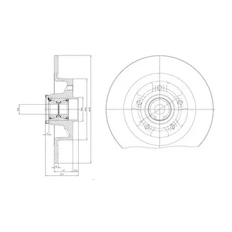 Jeu de 2 disques de frein arrière DELPHI OEM 7701208850