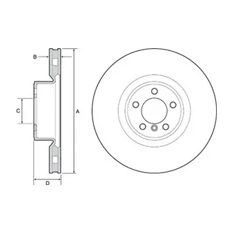 Jeu de 2 disques de frein avant DELPHI OEM LR011591