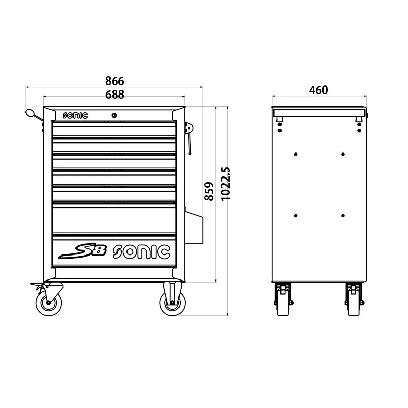 Servante d'atelier vide SONIC 4730167 - Visuel 2