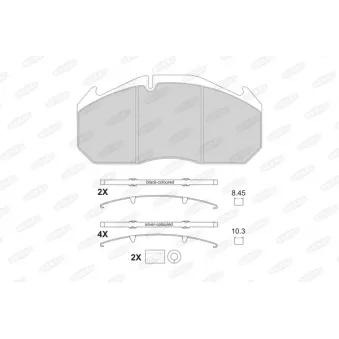 Jeu de 4 plaquettes de frein avant BERAL 29053 30,00 41 4 4567 pour MAN NG NG 312, NG 313 - 310cv