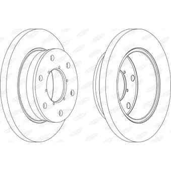 BERAL BCR343A - Jeu de 2 disques de frein avant