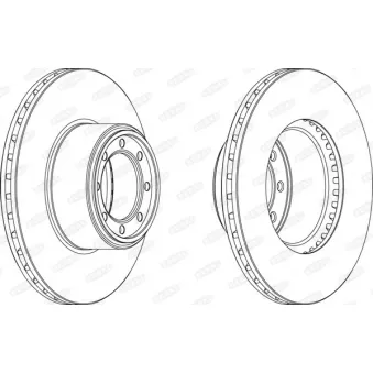 Jeu de 2 disques de frein arrière BERAL OEM 2996033