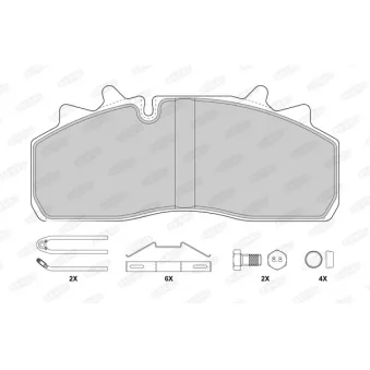 Jeu de 4 plaquettes de frein arrière BERAL BCV29159BK pour DAF LF 55 FA 55,220 - 224cv