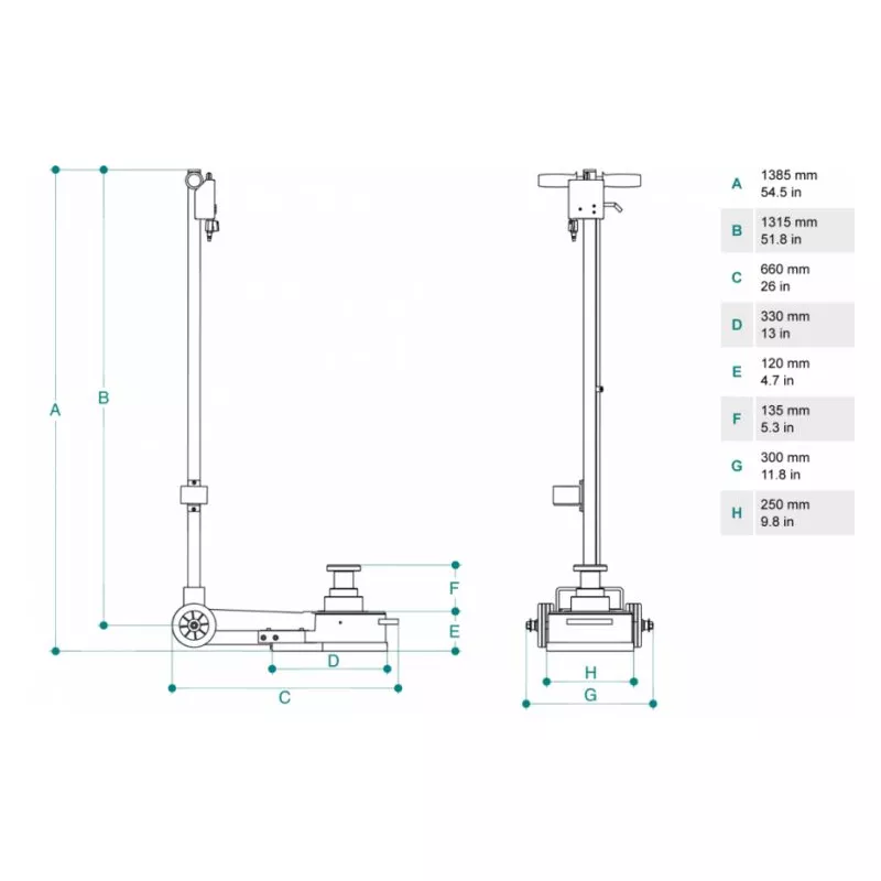 Cric camion hydro-pneumatique TIP TOPOL YAK-312 - Visuel 2