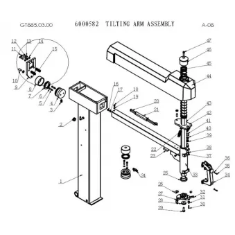 Accessoires et pièces de rechange pour démonte-pneus EVERT C-71-1000018