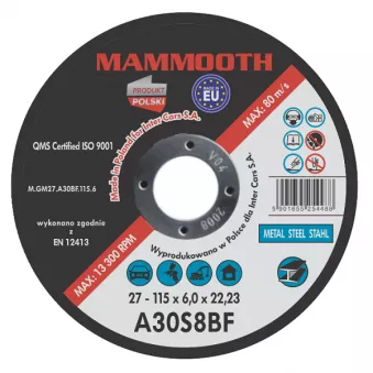MAMMOOTH M.GM27.A30BF.115.6/B - Disques de meulage