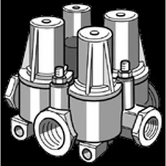 Valve de sécurité pour plusieurs circuits KNORR AE 4158 pour MAN F90 19,422 FAS - 420cv