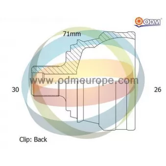 Embout de cardan avant (kit de réparation) ODM-MULTIPARTS 12-141476