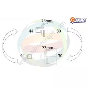 Embout de cardan avant (kit de réparation) ODM-MULTIPARTS 12-212010
