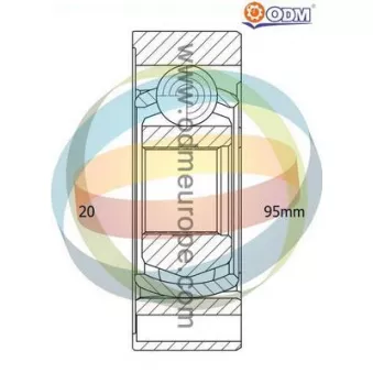 Joint, arbre longitudinal ODM-MULTIPARTS OEM TVB000090