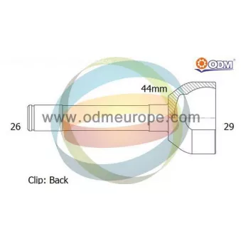Embout de cardan avant (kit de réparation) ODM-MULTIPARTS 12-300748
