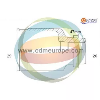 ODM-MULTIPARTS 14-216136 - Embout de cardan avant (kit de réparation)