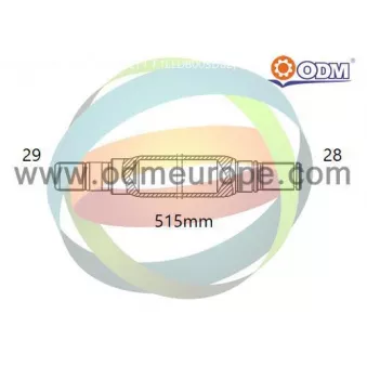 ODM-MULTIPARTS 16-350020 - Arbre d'entraînement, différentiel